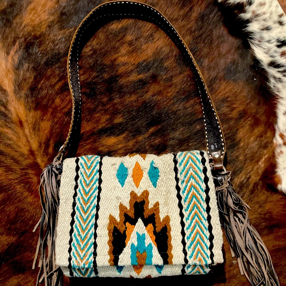 Western saddle blanket purse